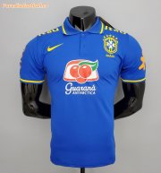 2021-22 Brazil Blue Polo Shirt