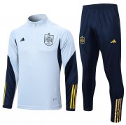 2022 FIFA World Cup Spain Blue Navy Training Kits Sweatshirt with Pants