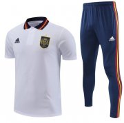 2022 FIFA World Cup Spain White Polo Kits Shirt + Pants