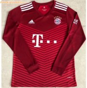 2021-22 Bayern Munich Long Sleeve Home Soccer Jersey Shirt Player Version