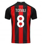 2020-21 AC Milan Home Soccer Jersey Shirt TONALI #8