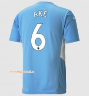 2021-22 Manchester City Home Soccer Jersey Shirt with Nathan Aké 6 printing