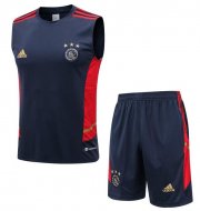 2022-23 Ajax Navy Training Vest Kits Shirt with Shorts