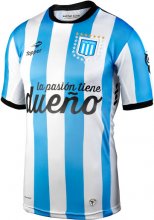 2015-16 Argentina Racing Club Home Soccer Jersey