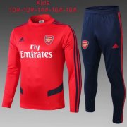 Kids 2019-20 Arsenal Red Sweat Shirt and Pants Training Kits