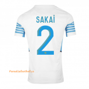 2021-22 Marseille Home Soccer Jersey Shirt with SAKAI 2 printing