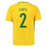 2016 Brazil Cafu 2 Home Soccer Jersey