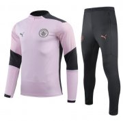 2020-21 Manchester City Pink Training Kits Sweatshirt with Pants