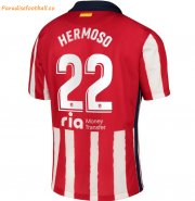 2020-21 Atlético de Madrid Home Soccer Jersey Shirt with Hermoso 22 printing