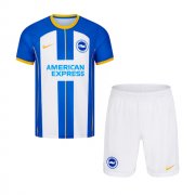 Kids Brighton & Hove Albion 2022-23 Home Soccer Kits Shirt With Shorts