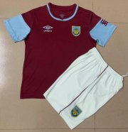 Kids Burnley 2020-21 Home Soccer Kits Shirt With Shorts