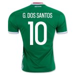 2016 Mexico G. DOS SANTOS #10 Home Soccer Jersey