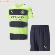 Kids Manchester City 2022-23 Third Away Soccer Kits Shirt With Shorts