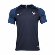 2 Stars 2018 World Cup France Home Soccer Jersey Shirt