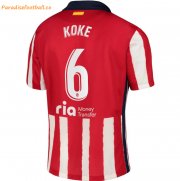 2020-21 Atlético de Madrid Home Soccer Jersey Shirt with Koke 6 printing