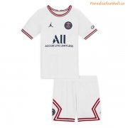 2021-22 PSG Kids Fourth Away Soccer Kits Shirt with Shorts
