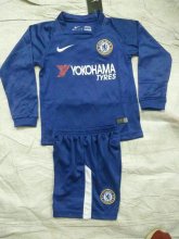 Kids Chelsea 2017-18 Third Long Sleeve Soccer Shirt with Shorts