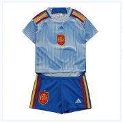 Kids 2022 FIFA World Cup Spain Away Soccer Kits Shirt with Shorts