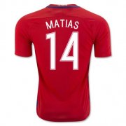 2016 Chile Matias 14 Home Soccer Jersey