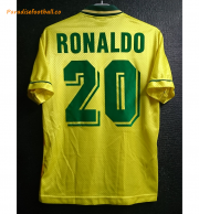 1994 Brazil Retro Home Soccer Jersey Shirt RONALDO #20