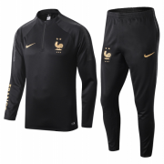 2019 France Black Training Top Kits with pants