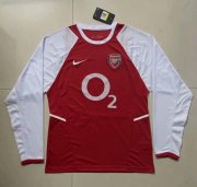 2002-04 Arsenal Retro Long Sleeve Home Soccer Jersey Shirt