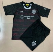 2020-21 Stuttgart Kids Black Away Soccer Kits Shirt With Shorts