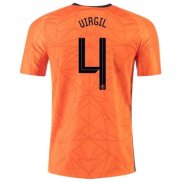 2020 EURO Netherlands Home Soccer Jersey Shirt VIRGIL VAN DIJK 4