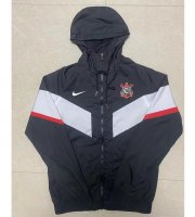 2022-23 Corinthians Black Hoodie Windbreaker Jacket