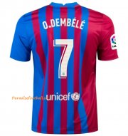 2021-22 Barcelona Home Soccer Jersey Shirt with OUSMANE DEMBÉLÉ 7 printing