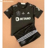 Kids 2022-23 Universidad de Chile Black Third Soccer Kits Shirt With Shorts