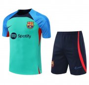 2022-23 Barcelona Green Training Kits Shirt with Shorts