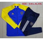 2020-21 Boca Juniors Blue Yellow Training Suits Jacket with Trousers