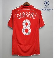 2006-08 Liverpool Retro Home Soccer Jersey Shirt GERRARD #8 with UCL Printing