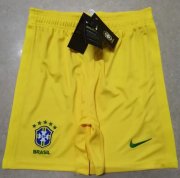 2020 Brazil Home Yellow Soccer Shorts