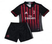 Kids AC Milan 2016-17 Home Soccer Shirt with Shorts