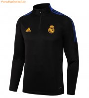 2021-22 Real Madrid Black Blue Training Sweatshirt