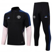 2022-23 Manchester United Black Pink Training Kits Sweatshirt with Pants