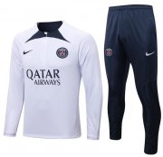 2022-23 PSG White Training Kits Sweatshirt with Pants
