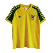1982 Wales Retro Away Yellow Soccer Jersey Shirt