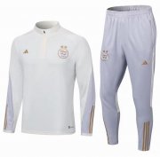 2022 FIFA World Cup Algeria White Grey Training Kits Sweatshirt with Pants