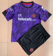 Kids Deportivo Toluca 2021-22 Third Away Soccer Kits Shirt With Shorts