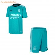 2021-22 Real Madrid Kids Third Away Soccer Kits Shirt With Shorts
