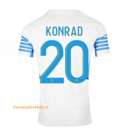2021-22 Marseille Home Soccer Jersey Shirt with KONRAD 20 printing