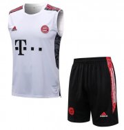 2022-23 Bayern Munich White Training Vest Kits Shirt with Shorts