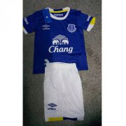 Kids Everton 2016-17 Home Soccer Shirt With Shorts