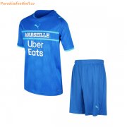 Kids Olympique de Marseille 2021-22 Third Away Soccer Kits Shirt With Shorts