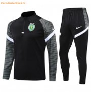 2021-22 Sporting Lisbon Black Training Kits Sweatshirt with Pants