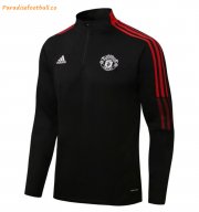 2021-22 Manchester United Black Red Training Sweatshirt