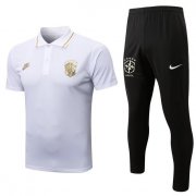 2022 FIFA World Cup Brazil White Polo Kits Shirt + Pants